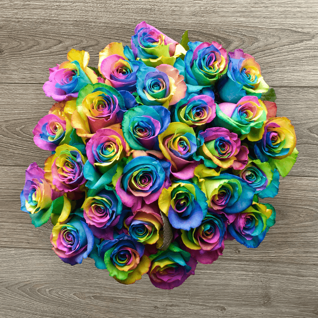 Rainbow Rose Bouquet - Rosaholics